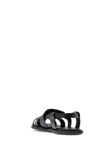 Theo Flat Leather Sandals